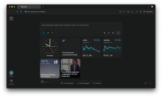 Comet browser home page