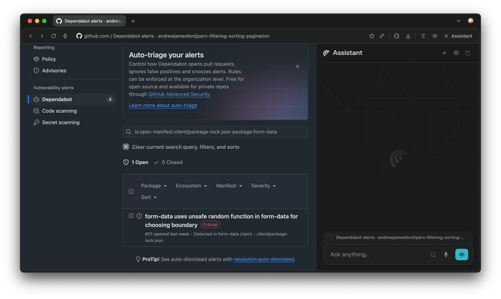 Automate GitHub Security Updates with AI Agents | Andrew Ford