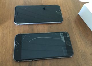 Both phones prior to repair